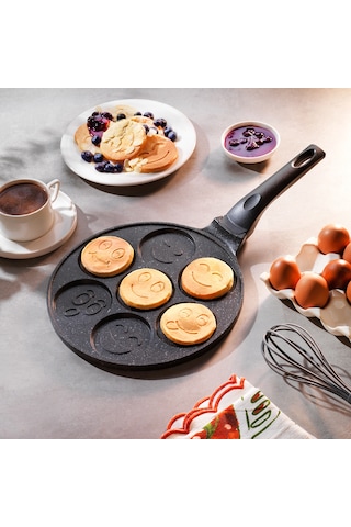 Schafer Black Stone Pankek Tavası 26 Cm-siyah