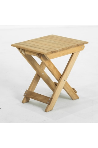 Flat Kayın Ahşap Katlanır Bahçe Balkon Taburesi 38 x 40 x 45