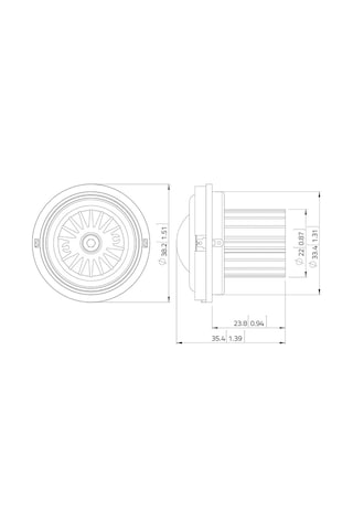 Lavoce Tn100.70 1" Soft Dome Tweeter Neodim Mıknatıs