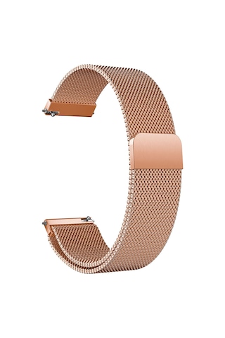 Huawei Watch Gt5 Gt4 Gt2e Gt2 Gt3 Gt3 Pro 46mm Honor Watch 2 Uyumlu Metal Hasır Kordon Rose Gold