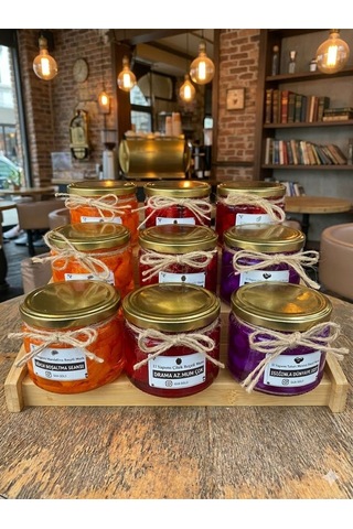 Mum Mandalina Esanslı Kavanoz Soya Wax Mum Turuncu