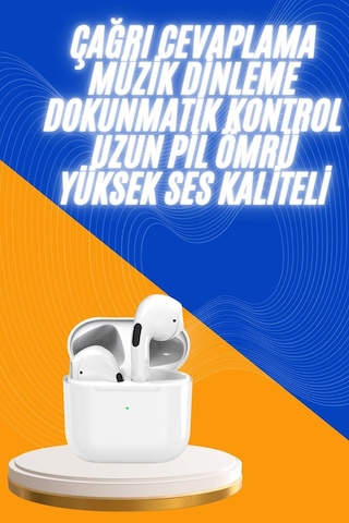 Yeni Nesil Bluetooth Kulaklık Beyaz Çağrı Cevaplayabilen Kablosuz -