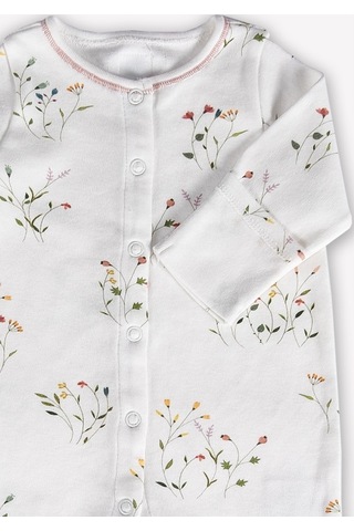 Ozmoz Steril, Giyilmeye Hazır Kız Bebek Organik Tulum Beyaz