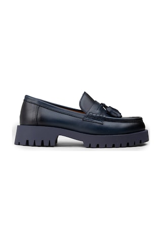 Deery Kadın Hakiki Deri Lacivert Püsküllü Loafer - 02035zlcvc03