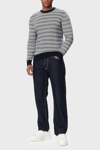 Guess Niklas Cn Ls Jacquard Jakarlı Yün Karışımlı Bisiklet Yaka Kazak M6br21z1371 Erkek Kazak M6br21 Z1371 Fmku Siyah