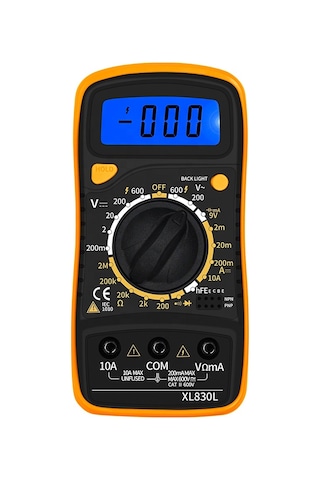 Unichrome XL830L Dijital Led Ekranlı Multimetre Avometre Mini Ölçü Aleti