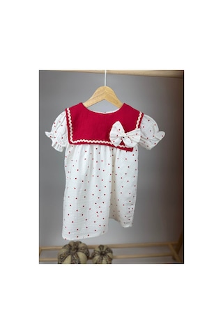 Poala Kids Puantiyeli Muslin Elbise Çok Renkli