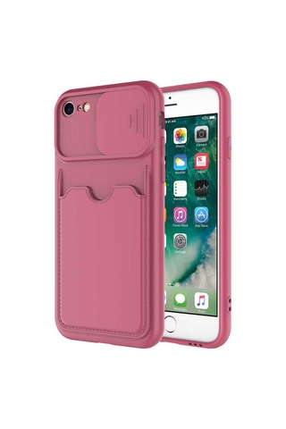 Apple Uyumlu iPhone 7 Kılıf Zore Kartix Kapak Koyu Mor