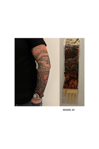 Giyilebilir Dövme 3 Çift 6 Adet Kol Çorap Dövmesi Sleeve Tattoo Set15