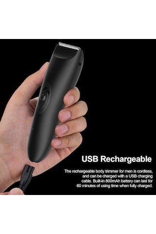 Vkemall Erkek Saç Ve Sakal Trimmerı, Ipx7 Su Geçirmez, 2 Kılavuz Tarak Ve Temizleme Fırçası İle Siyah