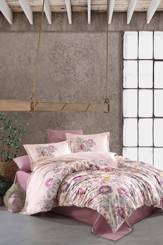 Clasy Mirante Pembe %100 Pamuk Çift Kişilik Ranforce Nevresim Takımı Pembe
