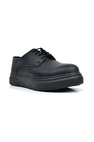 Rakerplus Derby Siyah Mat Siyah Taban Çocuk Klasik Ayakkabı Siyah