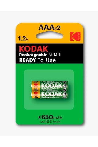 KODAK 650 Mah Şarjlı 2'li Ince Pil KODAK 650 Mah Şarjlı 2'li Ince Pil