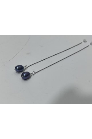 Ashiqi Doğal Barok İnci 925 Ayar Gümüş Küpe 1,45 Gram Gümüş