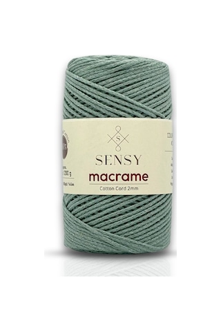 Sensy Premium Koton Pamuk Makrome İpi 2mm Cotton Zincir Makrome Çanta İpi Supla İpi Koton İp Ada Çayı
