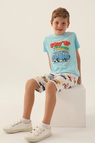 Rolypoly California Beach Açık Mavi Erkek Çocuk Bermuda Takım 5274-42969 Açık Mavi