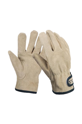 Homyl Deri Güvenlik İş Eldivenleri Yangın Isı Direnci Haki