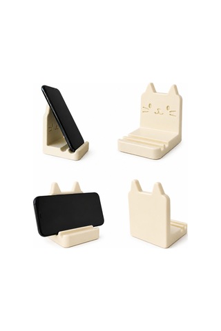 Kedi Tasarımlı Telefon Standı Masaüstü Telefon Tutucu Dekoratif Telefon Ve Tablet Standı Çok Renkli