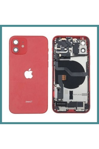 Trendexa Apple iPhone Uyumlu 12 Uyumlu Full Dolu Kasa Kırmızı Mac