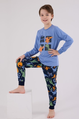 Rolypoly Erkek Çocuk Mavi Pijama Takımı Rp3661-c-v1
