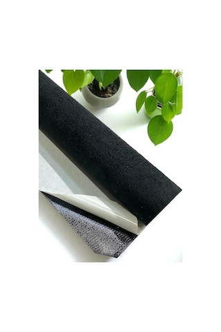 Varan Tekstil Yapışkanlı Siyah Alkantara Süet 100 140 Cm