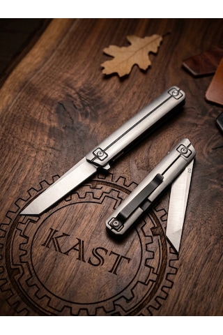Knivox Browning Profesyonel Tanto Namlu D2 Çelik Çakı - Ultra İnce Tasarım Gri