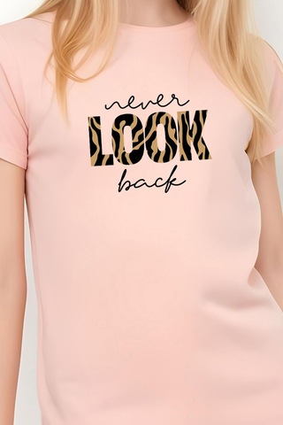 Fyk Kids Kız Çocuk Look Baskılı Tişört Somon