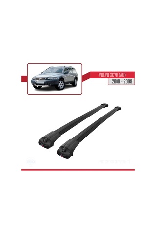Volvo Xc70 Au 2000-2008 Arası İle Uyumlu Ace-1 Ara Atkı Tavan Barı Siyah