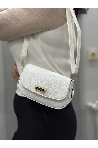 Biçomi Beyaz Cilt Jessi Çanta Beyaz
