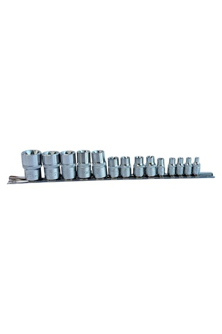 Force 1/2 - 1/4 - 3/8 E Yıldız Lokma Seti 14 Parça