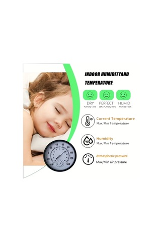 Boatshop1 Th9350pb-tw 25 Cm Akrilik Asılı Termometre Higrometre Ev Ofis İç Mekan Sıcaklık Nem Ölçer -40f 140f