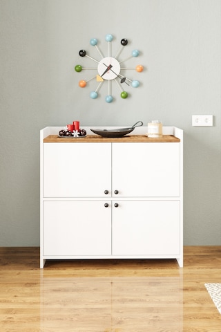 Ae-3060 Forum Beyaz 4 Kapaklı, 4 Raflı, Ayakkabılık, Çok Amaçlı D Beyaz