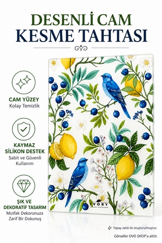 Cam Kesim Panosu Karışık Desenli 25 35 Renkli