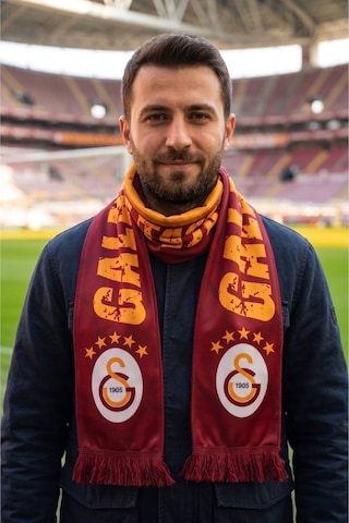 Galatasaray Lisanslı 5 Yıldız Kırmızı Şal Atkı Uv Kutu Kırmızı - Sarı 86578571