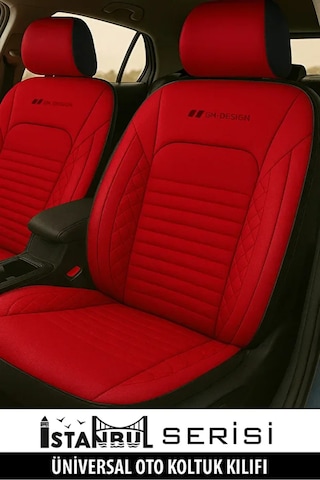 Mercedes-benz /8 W115 230.4 115.017 110 Hp 1973 Uyumlu İstanbul Serisi Deri Kırmızı Oto Kılıfı Tam Set,
