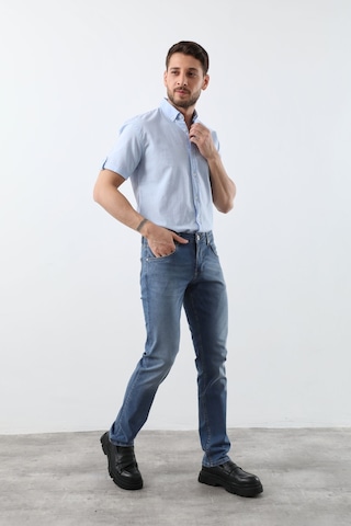 Banny Jeans Erkek Likralı Regular Fit Düz Jean Pantolon Mavi Mavi