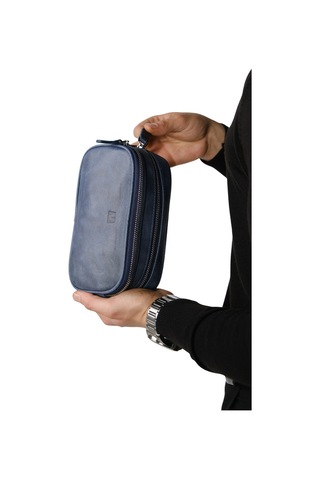 Mft Leather Hakiki Deri Unisex El Çantası Naina 1134 Tiguan Lacivert