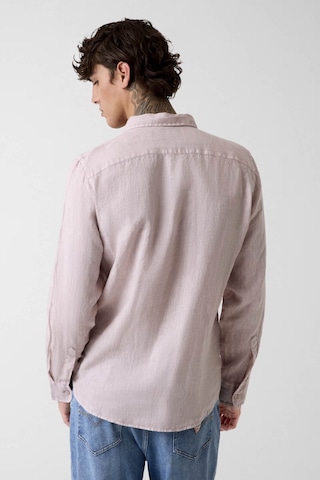 Guess Eco Napa Lınen Solıd Ls Shırt Pembe Erkek Gömlek M6gh59w1827-f6bx