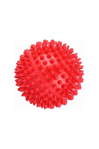 Tenfowee Kırmızı 7.5cm Plastik Dikenli Top - Kas Geliştirme, İyileştirme Ve Relaksasyon İçin Egzersiz, Fasya Ve Yoga Topu Kırmızı
