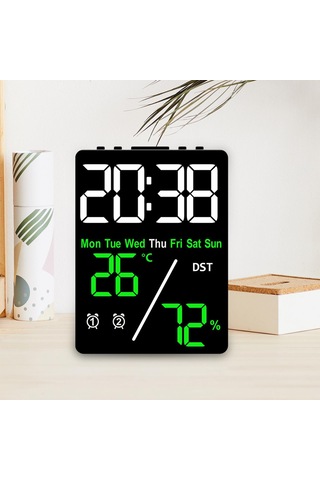 Suntek Çalar Saat Ev 2 Alarm Ayarları Yeşil-dijital-siyah