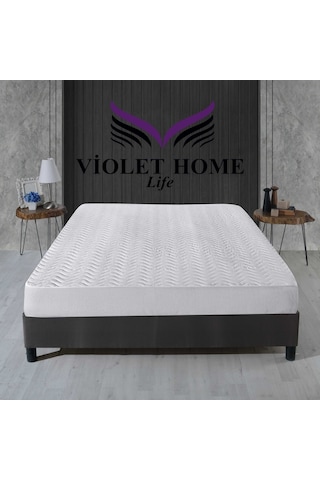 Violethome Sıvı Geçirmez Kapitone Fitted Alez ( Tüm Bedenler ) Beyaz