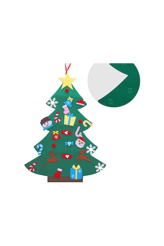 Çocuklar İçin Çıkarılabilir Klb'li Kendin Yap Keçe Noel Ağacı Ve Noel Ağacı Süsleme Seti