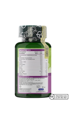 Natures Supreme Hair Skin Nails 60 Tablet Aromasız