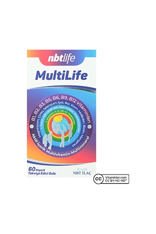 Nbt Life Multilife Multivitamin 60 Kapsül