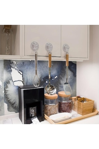 Novahub 2/4/6 Paket Ağır Hizmet 3kg Vakum Vantuz Kancaları - Banyo, Mutfak, Pencere, Çantalar, Montlar, Kapaklar, Havlu İçin Askı 57492288 Şeffaf