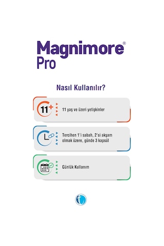 Magnimore Pro Magnezyum ve Vitaminler Takviye Edici Gıda 90 Kapsül