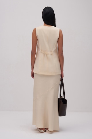 Ekru Luciano Maxi Etek Ekru