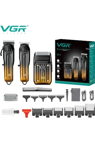 Vgr V-644 Profesyonel 3'ü 1 Arada Şarjlı Bakım Seti
