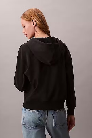 Kadın Regular Fit Fermuarlı Kapüşonlu Sweatshirt - Siyah Black