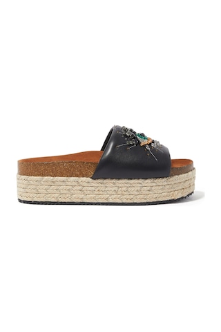 Kurt Geiger Siyah Deri Platform Sandalet - Şık Ve Rahat Tasarım